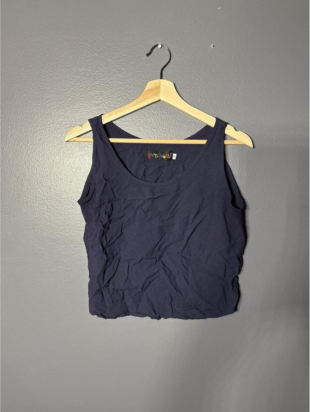 Jams world crop tank navy